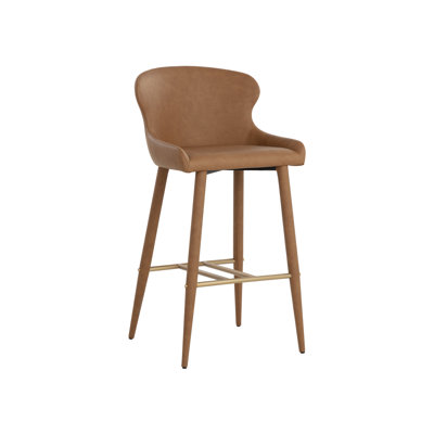 EVORA Upholstered Stool with Metal Frame