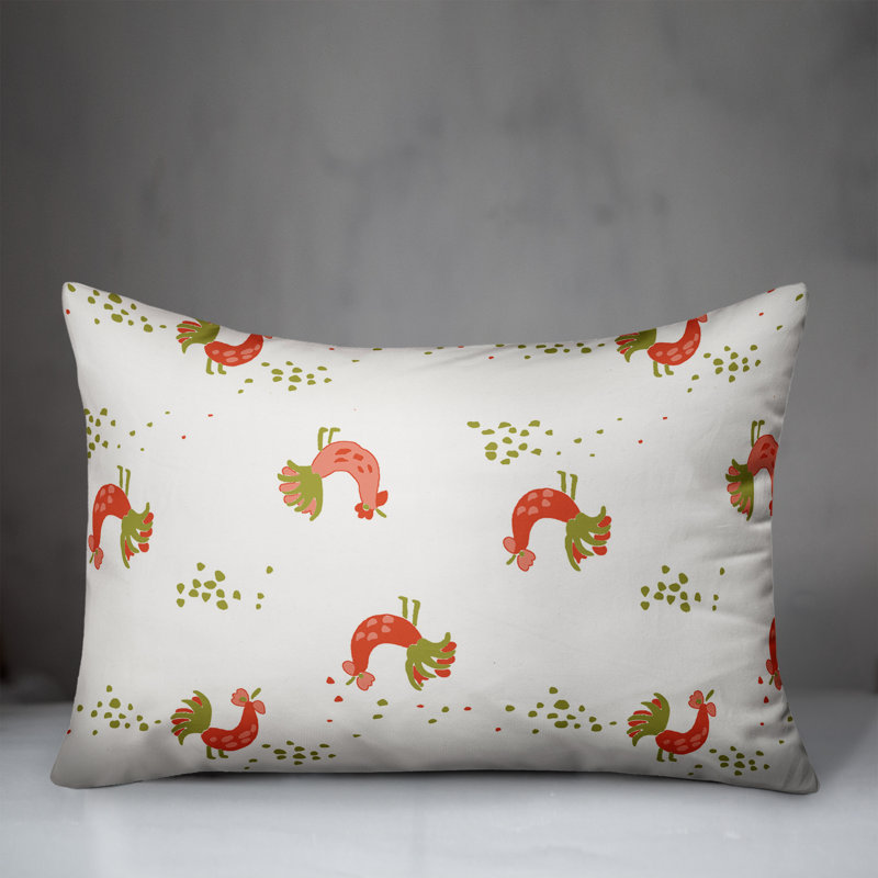 Coussin Rooster, Rouge / vert