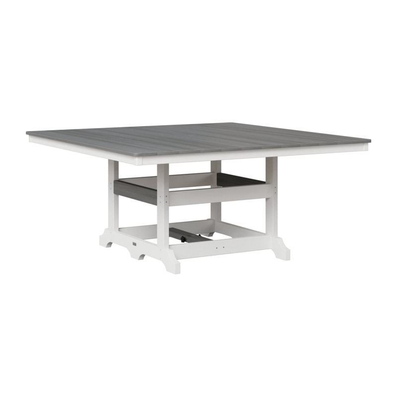 Table de salle à manger Berlin Classic, Bois flottant gris, Blanc