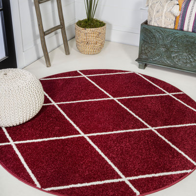 Tapis rouge / blanc Bertrice