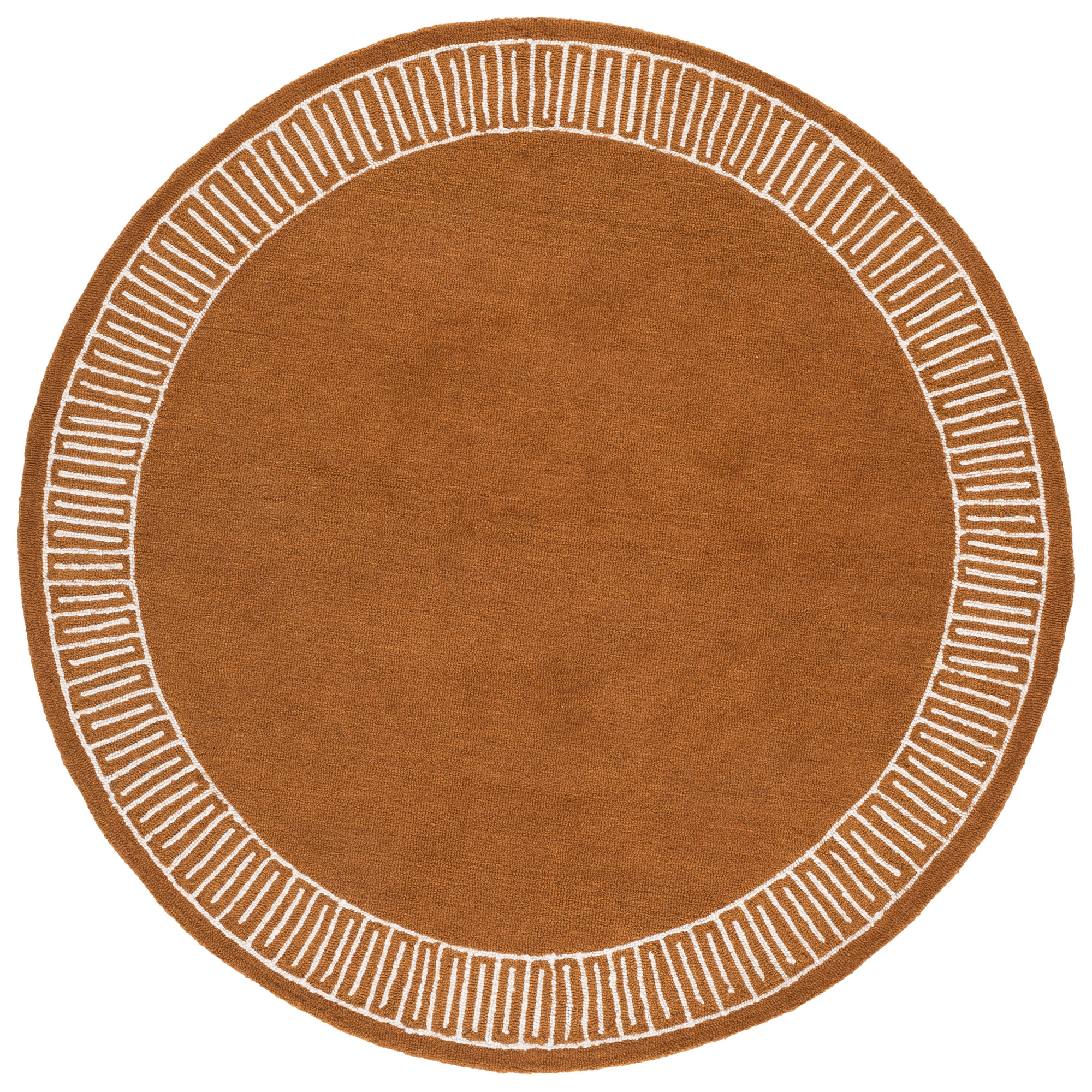 Metro 465 Hand Tufted 80% Wool; 20% Cotton Geometric Rug, Round 6'