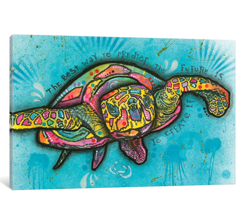 «Turtle», impression sur toile tendue, H 26 po x l 40 po x P 1,5 po, Toile tendue