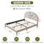  Deeb Tufted Boucle Upholstered Flower Silhouette Headboard Platform Bed-787205998-760748449