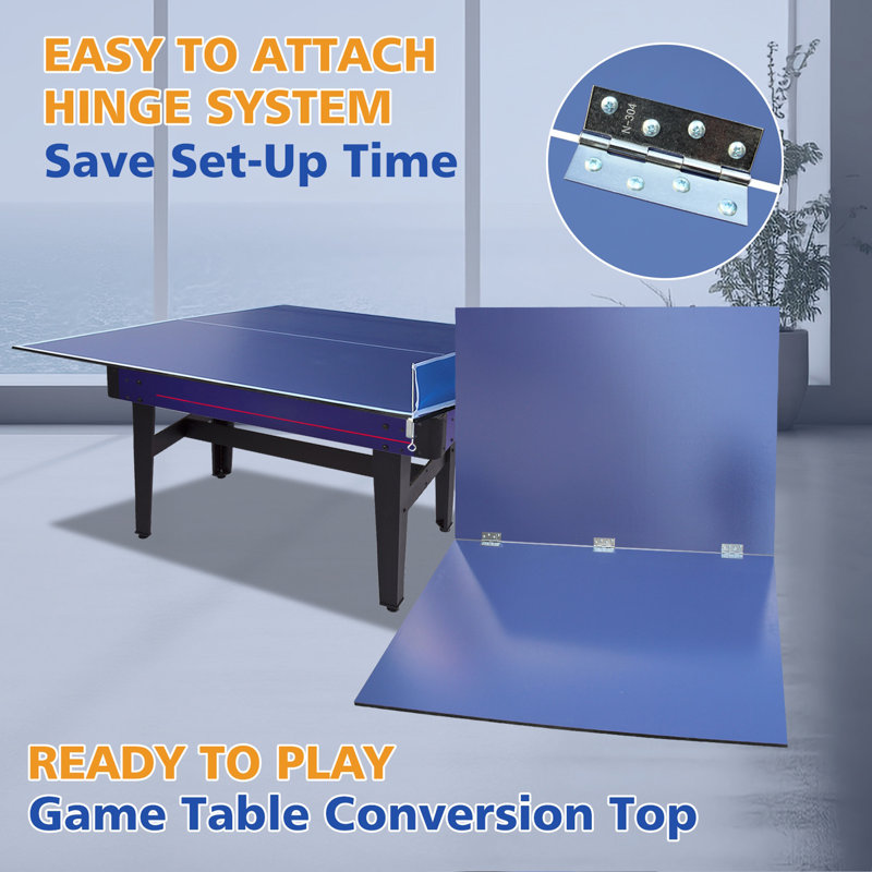 Table de tennis de table pliable et portable 6 * 3Ft, Bleu