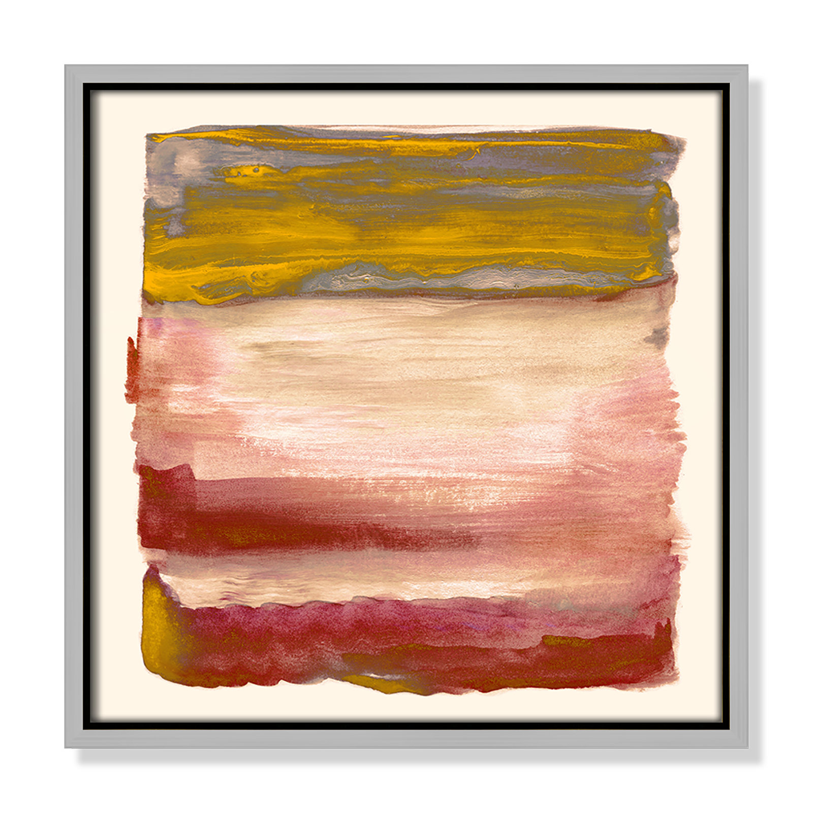 Sky Collection "Yellow Sky I" Print by Nan, 13.5" H x 13.5" W, Silver