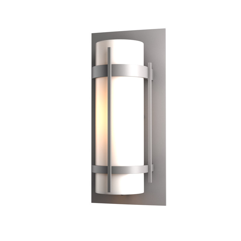 Banded Outdoor Flush Mount, Coastal Burnished Steel, 15.8" H x 7" W x 5.2" D