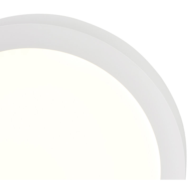 White Acrylic 9" Round LED Flush Mount Light