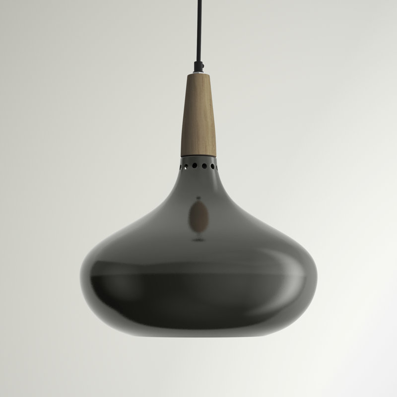 Alysia 1 - Light Teardrop Pendant, Grey