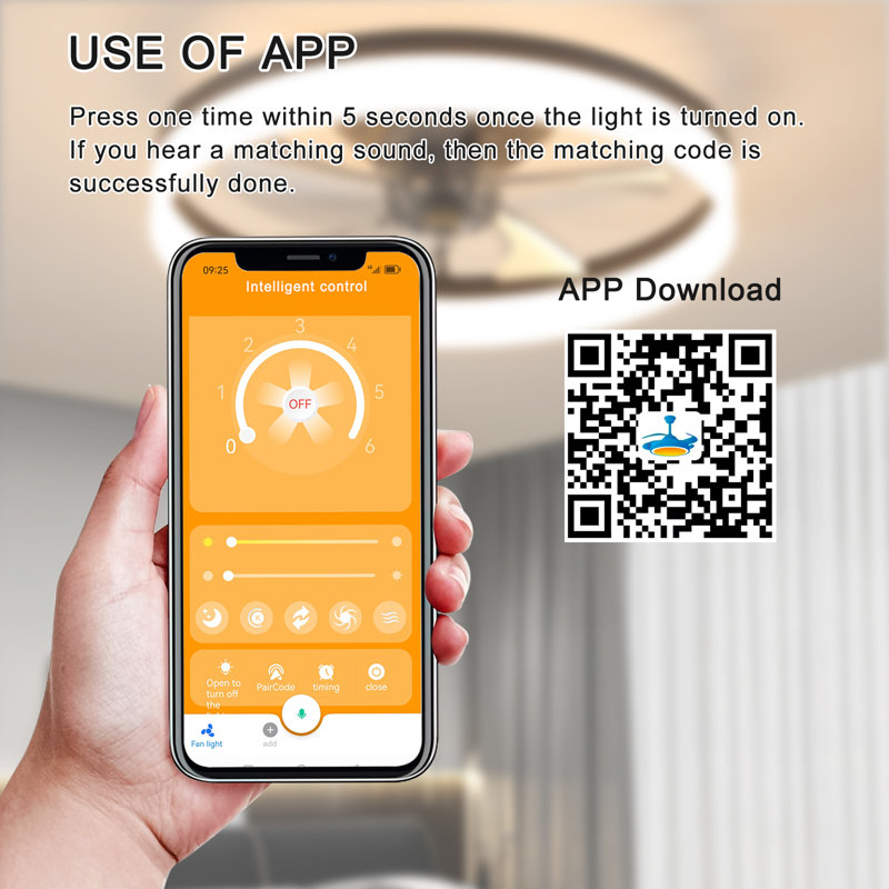 Ceiling Fan With Lights Dimmable LED