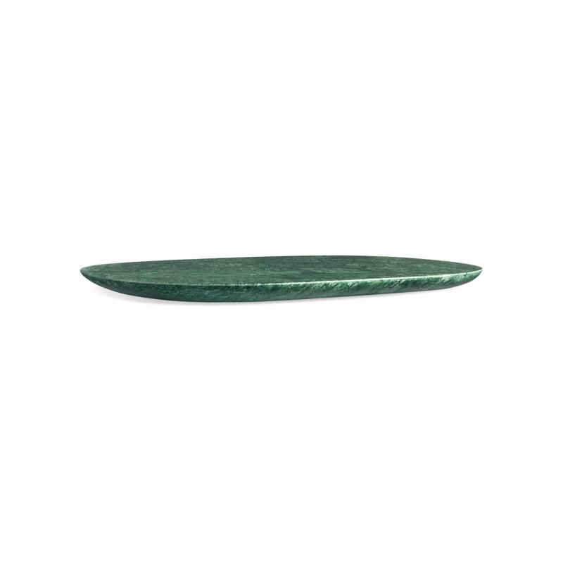 Delicious Modern Marble Tray 1, Green Marble, 1" H x 16" W x 13" D