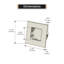 Deltana FPS234U14 Flush Pull, Square, HD, 2-3/4" x 2-3/4", Solid Brass in Polished Nickel