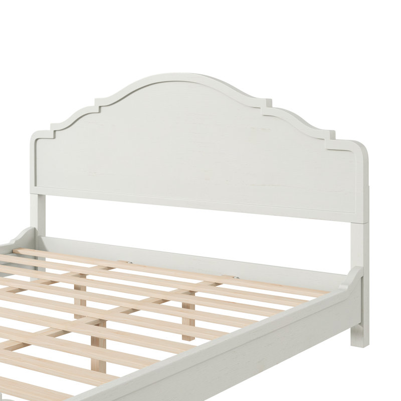 Structure de lit Harlen Traditional Farmhouse, White