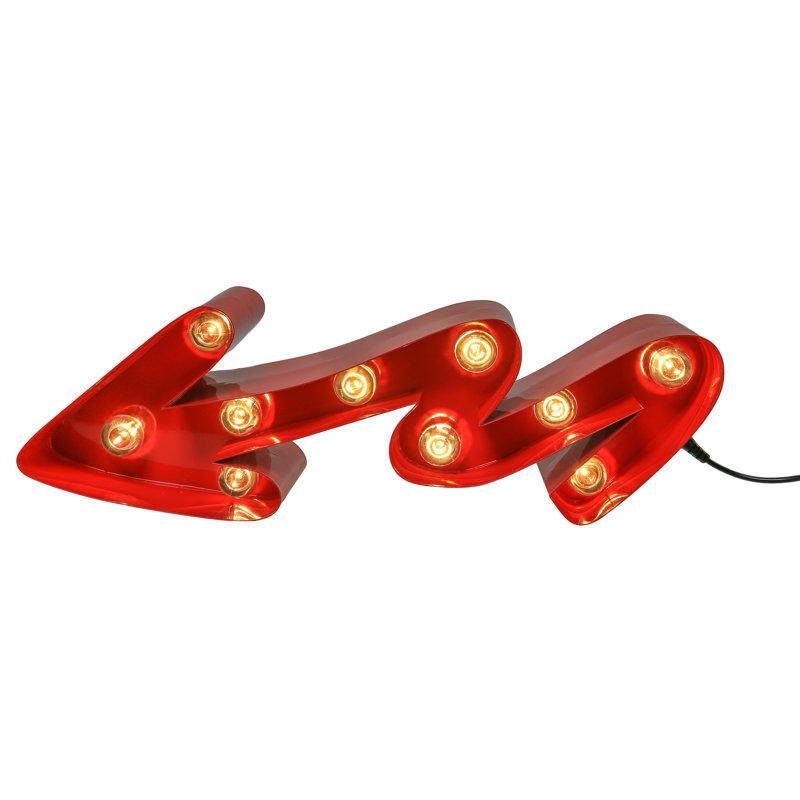Metal Novelty Lamp, Red
