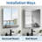 30X26 Inch Double Door Mirror Aluminum Medicine Cabinet Surface Mount Or Recessed Bathroom