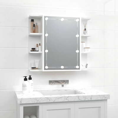 700mm W 600mm H Surface Framed Medicine Cabinet Mirror 6 Fixed