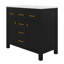 Ensemble de meuble-lavabo 72 po avec lavabo en céramique (séparé), armoire de rangement de salle de bain avec 4 tiroirs et 2 portes à fermeture douce, structure en bois massif-1560105351