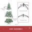 Arbre de Noël 6 pi avec volée d'hiver, 800 pointes, 61 branches de pin, base stable