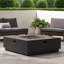 Foyer carré en fer 50000 de 39 po, approche moderne, fer gris foncé, aucun assemblage requis, foyer de 39 po, finition,