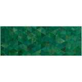 Trilogia Cowhide Geometric Area Rug in Green