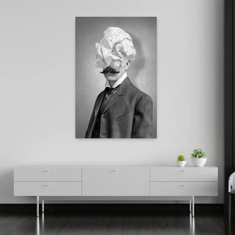 «He Trash», art mural rétro, H 60 po x l 40 po