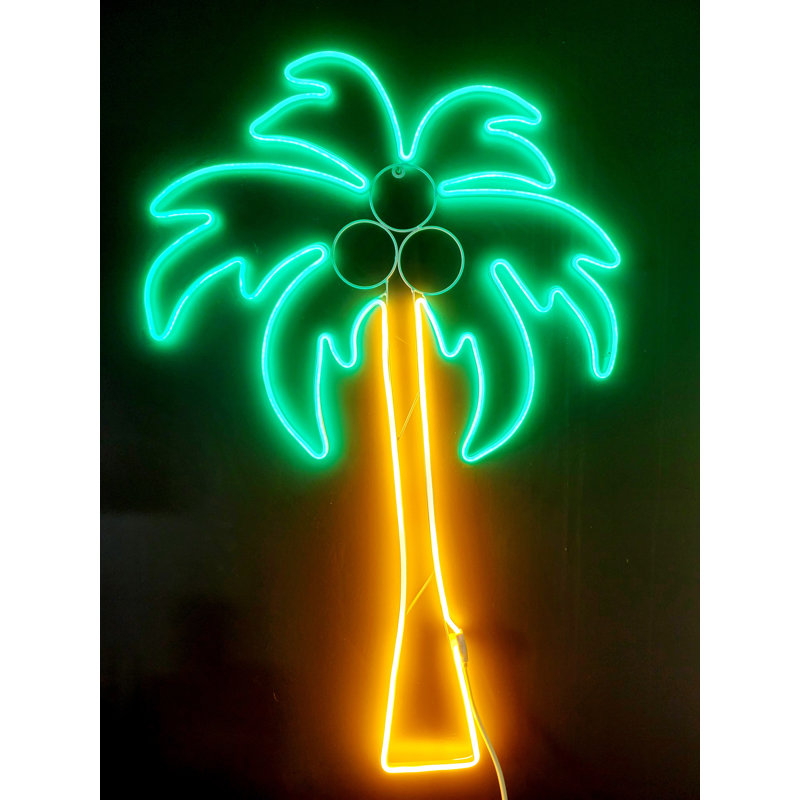 Enseigne néon tropicale 40 po Myer Tree