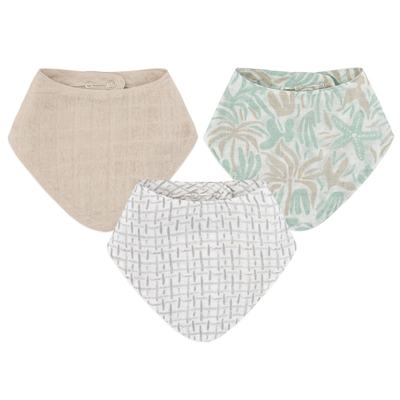 Cove 3-pc. Muslin Bib Set (beach Life)