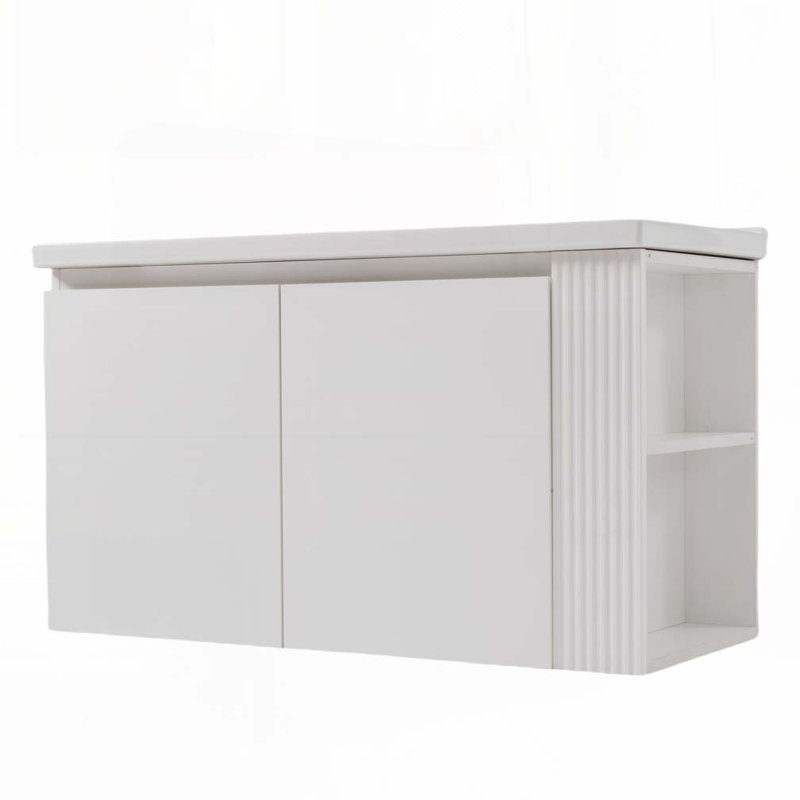Wall-Mounted Floating Bathroom Vanity with Ceramic Sink