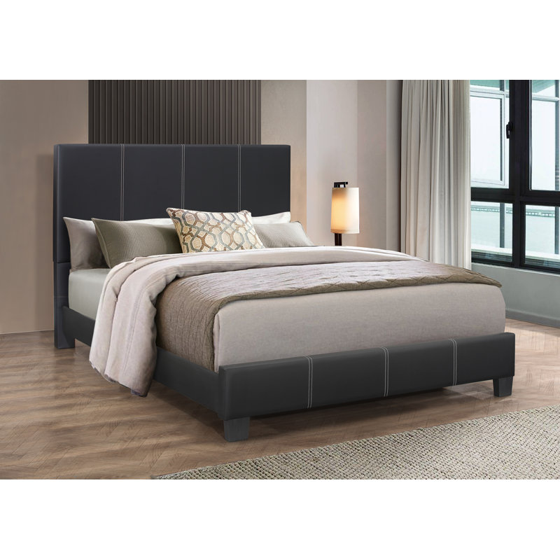 Lit tapissier standard Amiryan, Noir, Grand