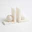 Alabaster Ball Non-skid Bookends