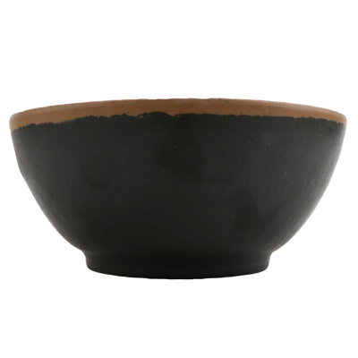 GET Bol de 20 onces en mélamine style poterie / entrée, émaillé, crème (ensemble de 12)