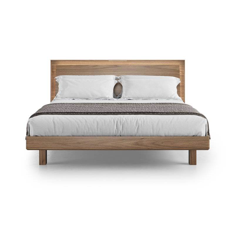 Kava King Bed , Natural Walnut