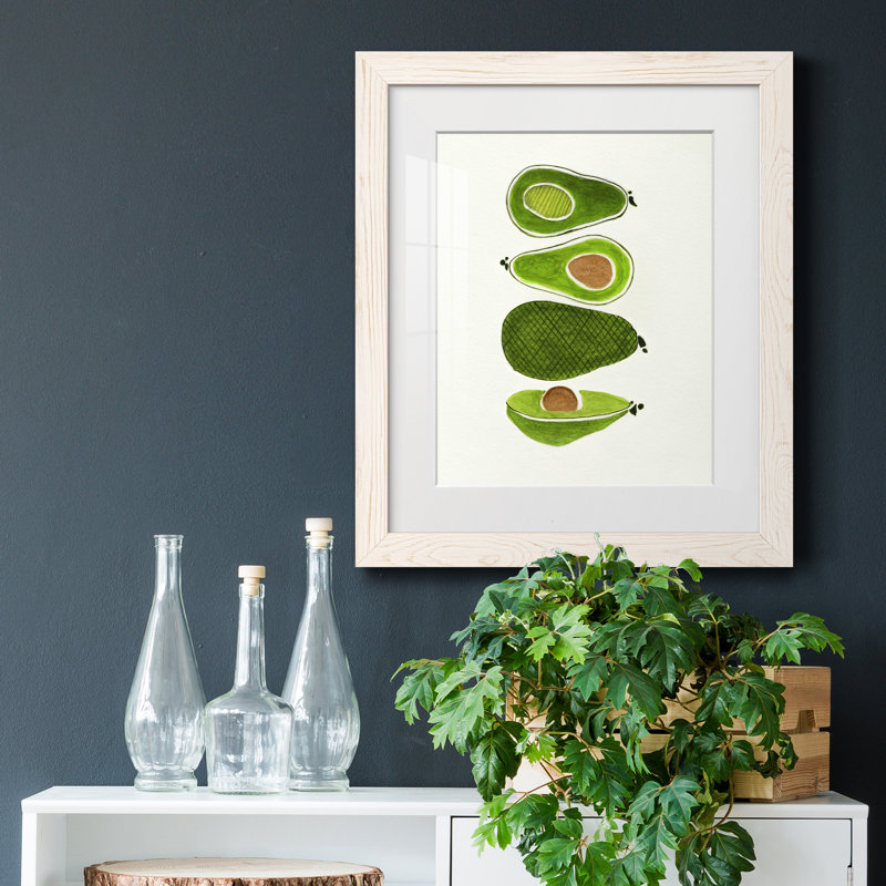 Avocat - Cadre photo, reproduction d'art sur papier, Papier encadré blanc, H 24 po x l 18 po x P 1,5 po