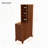 End Table with 3 Drawers, Corner Table with 2 Open Shelves, Tall Side Table for Bedroom and Corner-1390244689