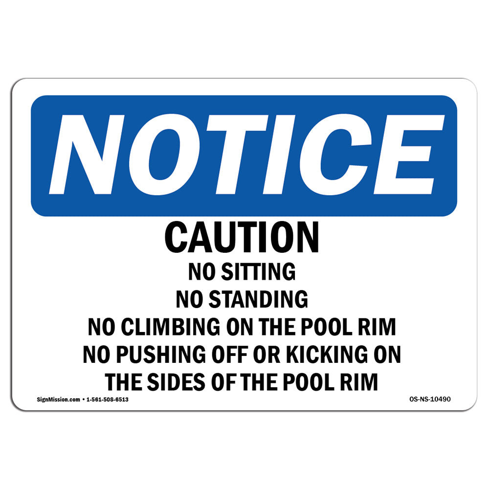 SignMission Caution No Sitting No Standing No Climbing Sign | Wayfair