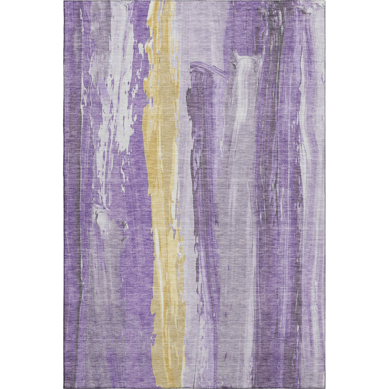 Premium Machine Washable Mayfield AMF1845 Abstract Rug, Rectangle 3' x 5'