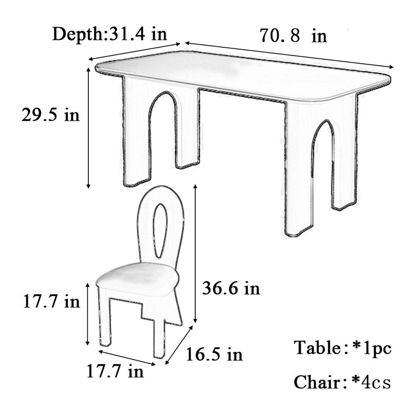 Denekia, 29.5"H x 70.8"L x 31.4"W
