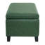 Poufs de rangement, banc en bois PU vert, sièges d'intérieur compacts et modernes