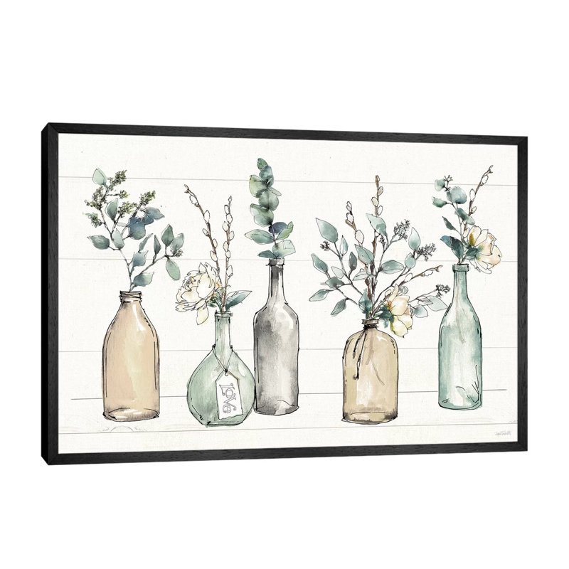 Modern Farmhouse I 1 Piece Floater Frame Painting on Canvas, 101.6 cm H x 66.04 cm W, Black Framed