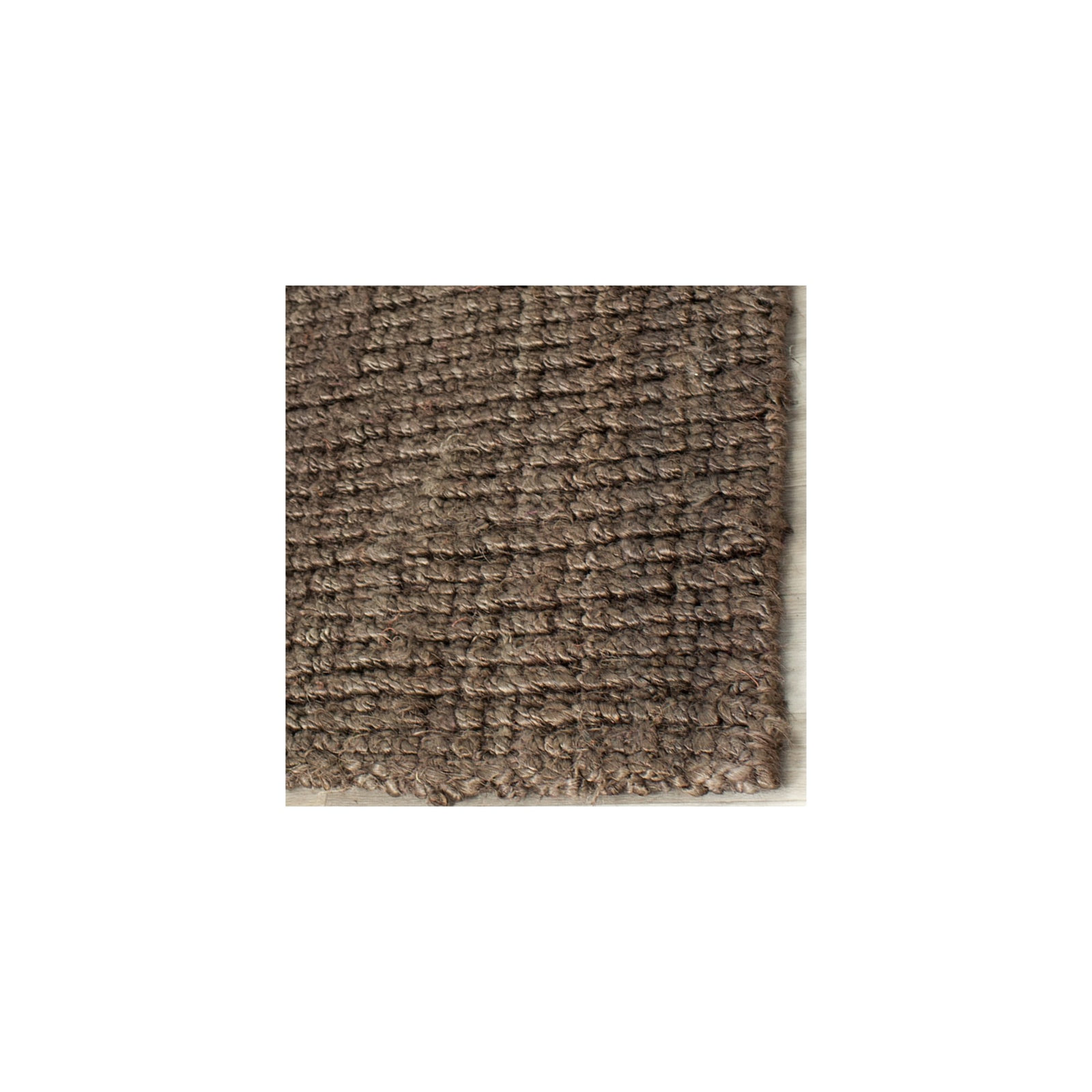 Barkley Brown Hand-Woven Jute Rug, Square 6'