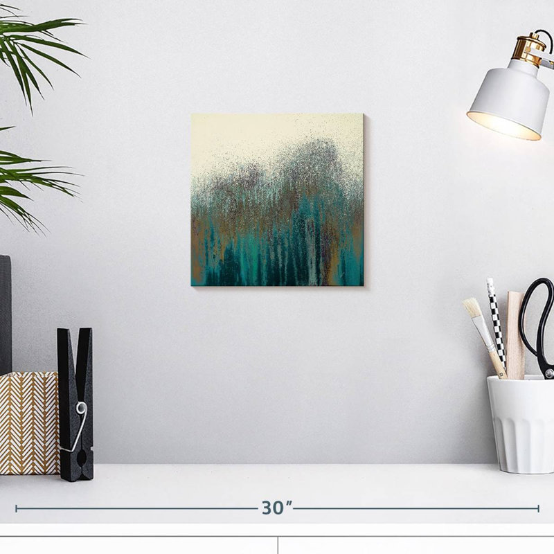 Teal Woods, 10" H x 10" W