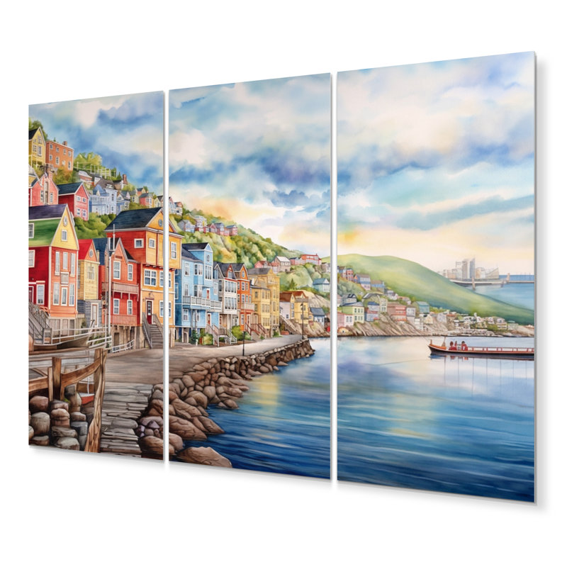 Mondovi " Newfoundland Coastal Vintage I " 3 Piece Art Print