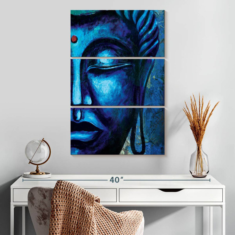 Leisha Rutted Buddha Face II, 32" H x 20" W