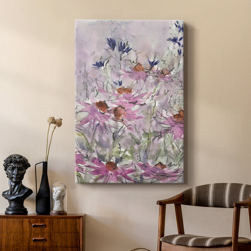 Floral Entertainment II - Gallery Cavas, H 18 po x l 12 po