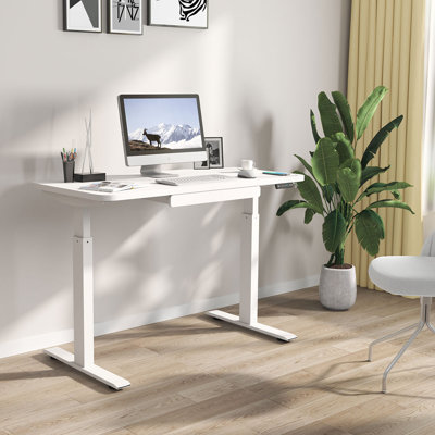 Kaylan RISE 2 Series 48" x 24" Electric Sit-Stand Desk w/ Dual Motors and Drawer by Upper Square