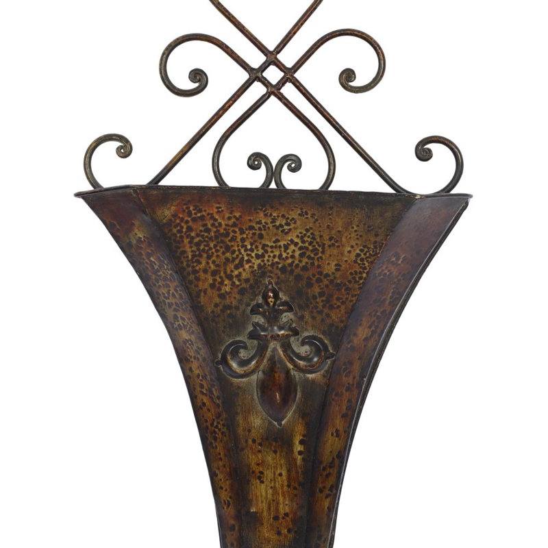Ensemble de pots à fleurs muraux en fer 2 pièces Alline