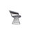 Pangea Home Modern Gray Velvet Upholstered Fern Arm/Accent Chair with Silver Metal Wire Base – Contemporary Lounge, Bedroom, or Dining Armchair-724854597-724854592