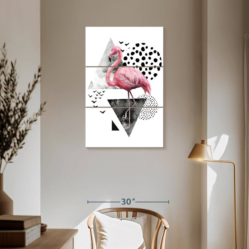 Brampt Modern Flamingo, 65" H x 42" W