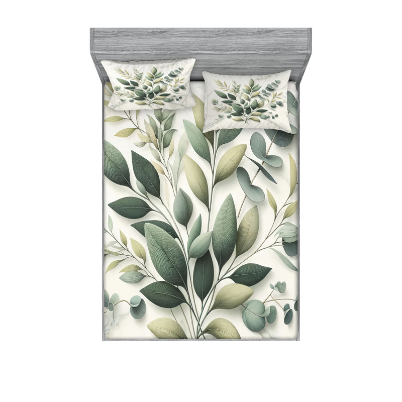 Microfiber Floral Sheet Set, Queen