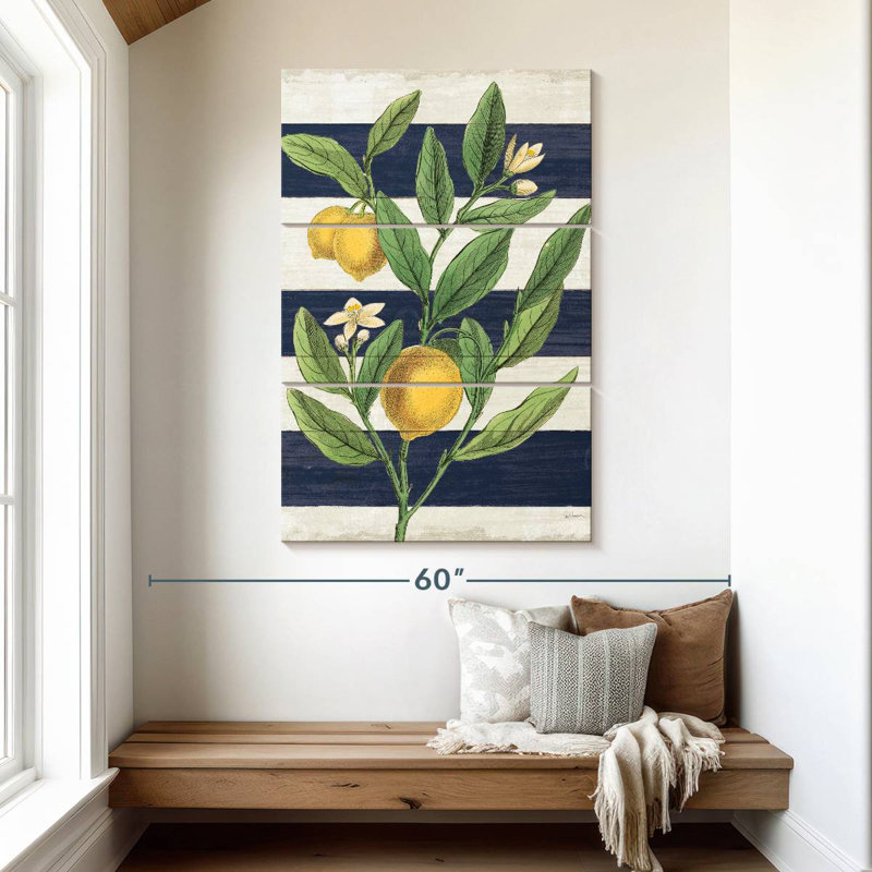 Classic Classic agrume bleu marine sans mots, H 50 po x l 32 po