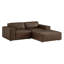 Causeuse modulaire en cuir avec repose-pieds 3 pièces Arielle-1129643320